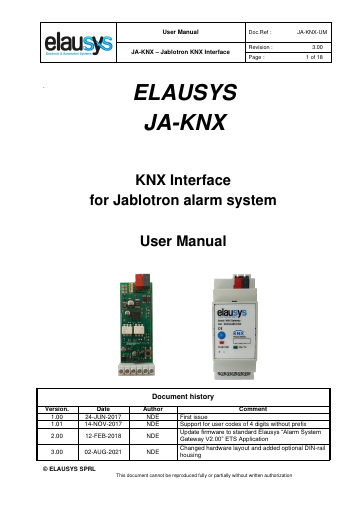 prévisualisation de JA-KNX-Jablotron-KNX-Interface-Manual-R3.00-2.pdf