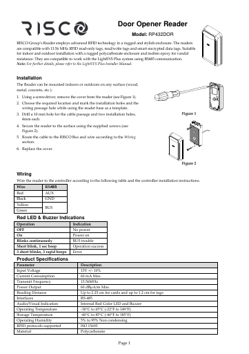 prévisualisation de 5IN2981%20C%20Door%20Opener%20Reader%20Instructions%20EN%20PDF.pdf