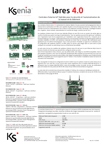 prévisualisation de Datasheet-lares-4.0-FR.pdf