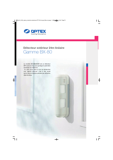 prévisualisation de Optex-BX-80-datasheet-fr.pdf