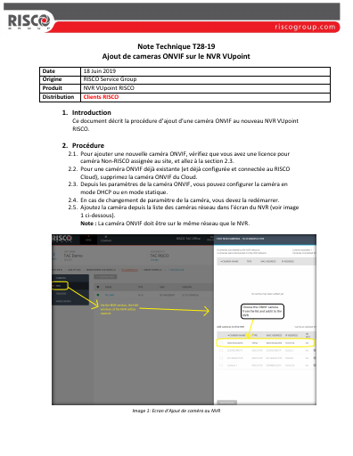 prévisualisation de Technical%20Note%20-%20Adding%20ONVIF%20cam%20to%20NVR%20T28-19_FR.pdf